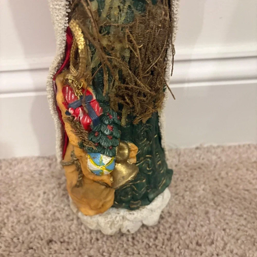 Vintage‎ Handcrafted Santa With Bells & Toy Bag 22